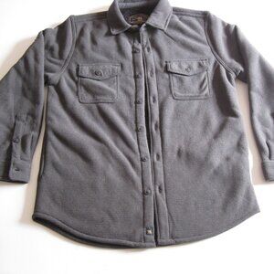 Freedom Foundry Men's Super Plush Sherpa Lined Fleece Shirt Jacket - Gray - M